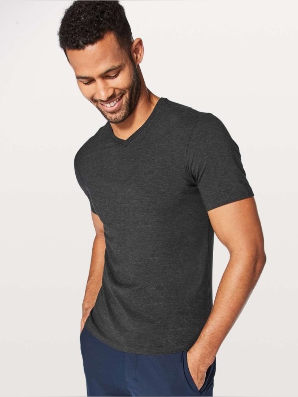 Lululemon Men’s Basic V-neck T-shirt Heathered Gray